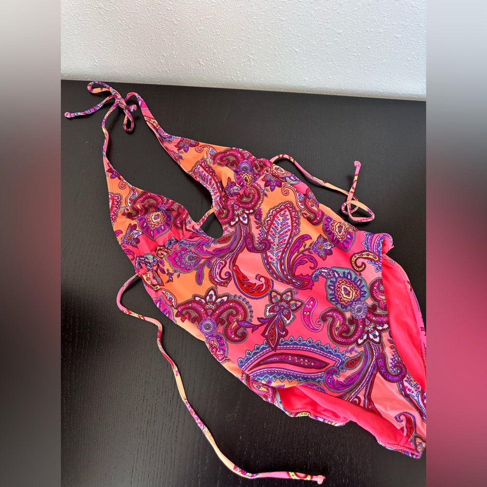Old Navy Pink and Orange One Piece Swimsuit